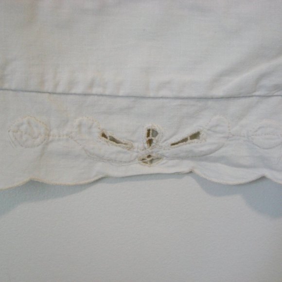 Vintage Floral Embroidered Pillow Case Cover Shabby Chic Flowers Lace Ruffle - Picture 11 of 12